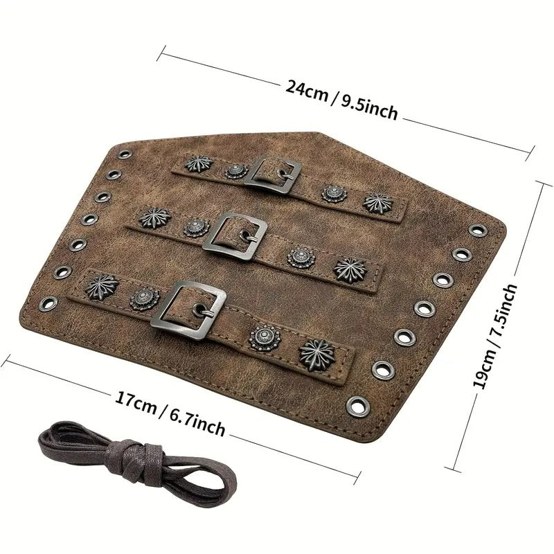 medieval double pauldron leather chest - Temu